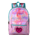 Shiny Pink Laser Leather Women Backpack Fashion Holographic Gammaray Hologram Backpack